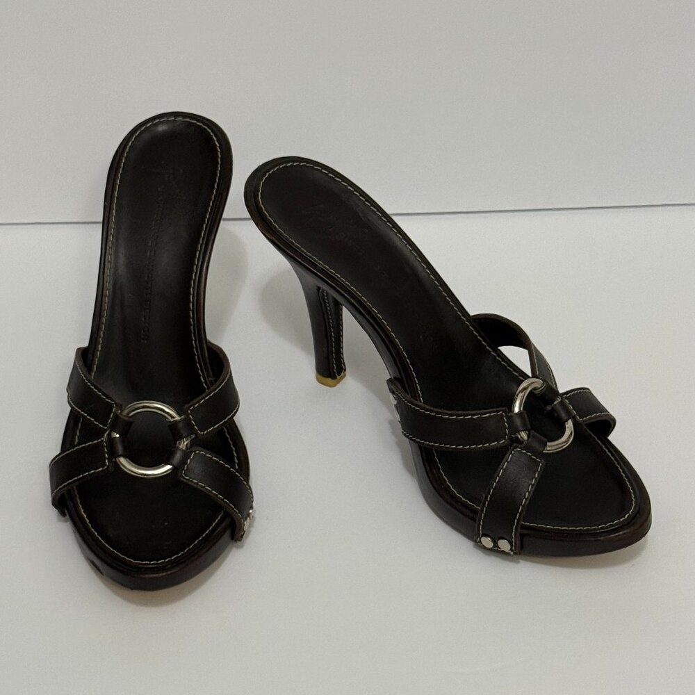 GIUSEPPE ZANOTTI Brown Heel Mules